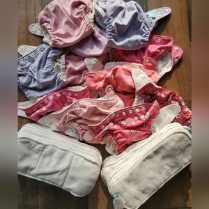 Girlie Lot of OS Charlie Banana Cloth Diapers